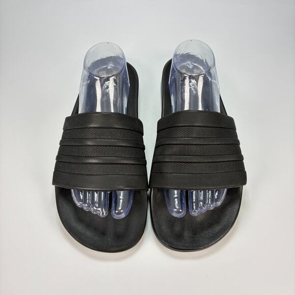Adidas Adilette Comfort Slides Black Casual Slip On Sandals S82137 Mens Size 10 - Picture 3 of 9